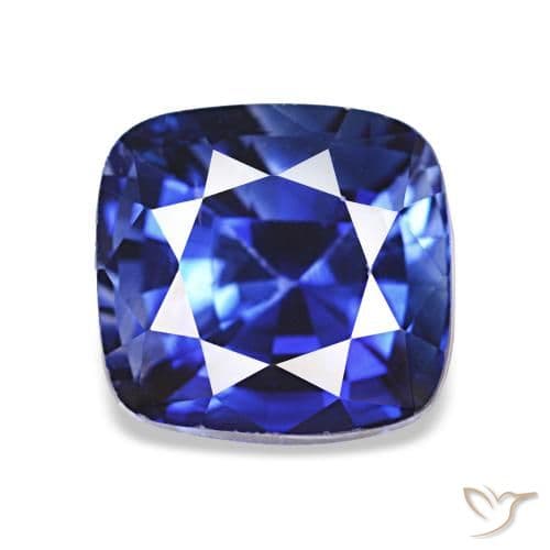 2.04ct Natural Royal Blue Sapphire, Cushion Cut, 6.7x6.3 mm