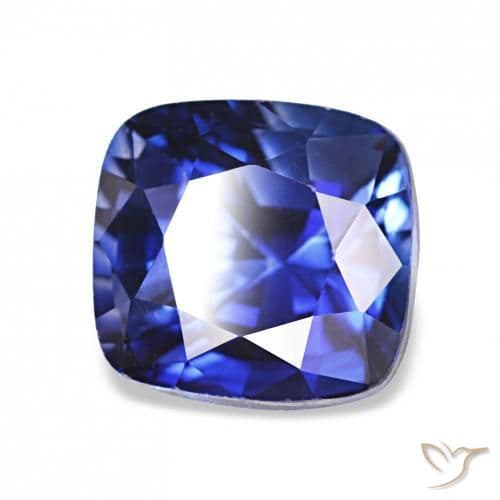 2.04ct Natural Royal Blue Sapphire, Cushion Cut, 6.7x6.3 mm