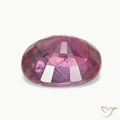 1.88ct Natural Purple-Red Sapphire, Oval Cut, 7.8x6.8 mm