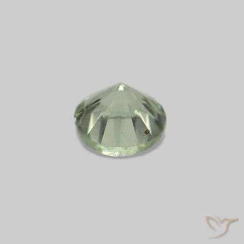 2.32ct Natural Pale Green Sapphire, Round Cut, 1.62 mm