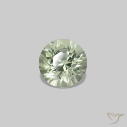2.24ct Natural Grayish Green Sapphire, Round Cut, 1.62 mm