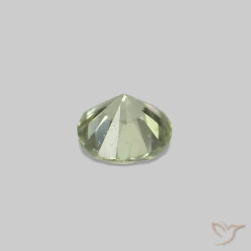 2.25ct Natural Very Light Green Sapphire, Round Cut, 1.60 mm