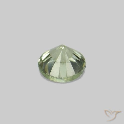 2.25ct Natural Pale Green Sapphire, Round Cut, 1.63 mm