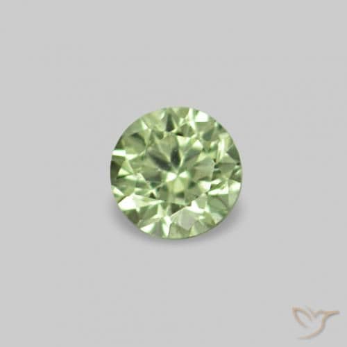 2.26ct Natural Very Light Green Sapphire, Round Cut, 1.61 mm
