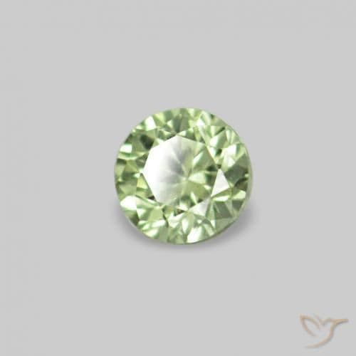 2.26ct Natural Very Light Green Sapphire, Round Cut, 1.61 mm
