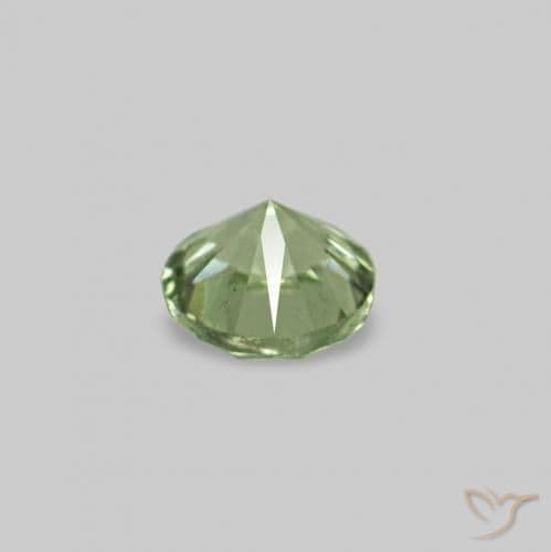 2.26ct Natural Very Light Green Sapphire, Round Cut, 1.61 mm