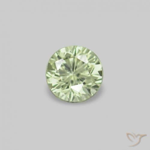2.26ct Natural Very Light Green Sapphire, Round Cut, 1.60 mm