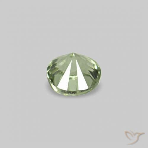 2.26ct Natural Very Light Green Sapphire, Round Cut, 1.60 mm