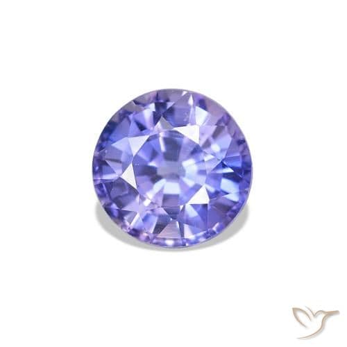 0.77ct Intense Violet Blue Sapphire, Round Cut, 5.08 mm