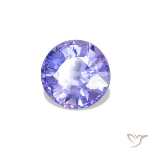 0.77ct Intense Violet Blue Sapphire, Round Cut, 5.08 mm