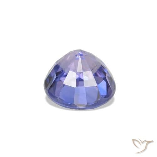 0.77ct Intense Violet Blue Sapphire, Round Cut, 5.08 mm