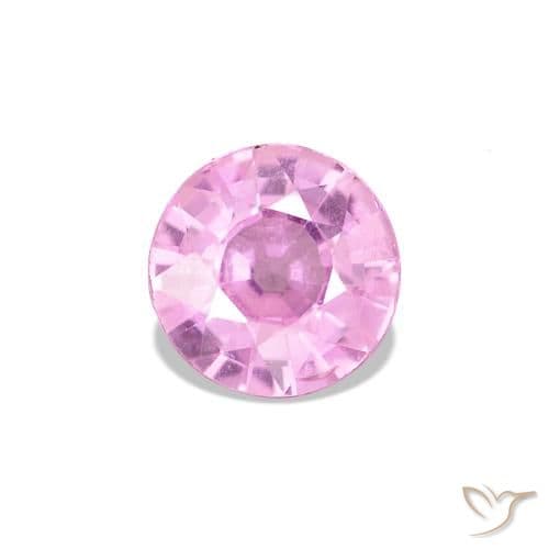 0.60ct Natural Intense Pink Sapphire, Round Cut, 5.31 mm
