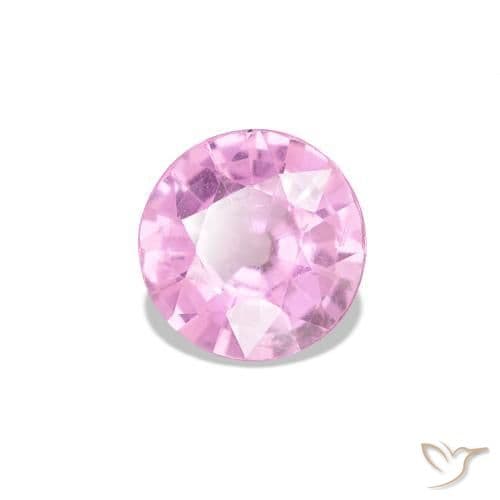 0.51ct Light Royal Purple Pink Sapphire, Round Cut, 5.16 mm