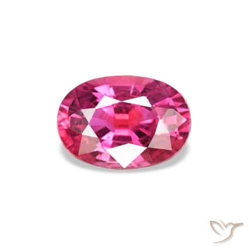 0.58ct Natural Deep Magenta Sapphire, Oval Cut, 5.7x4 mm