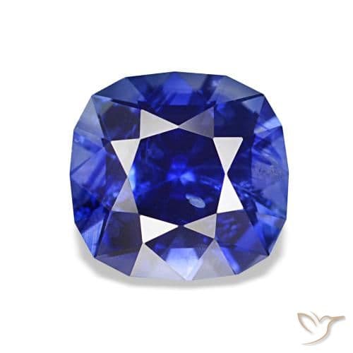 2.04ct Natural Royal Blue Sapphire, Cushion Cut, 6.7x6.3 mm