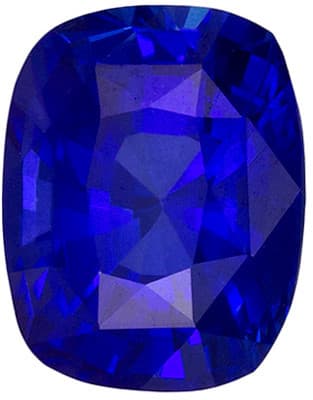 Royal Blue Sapphire - Cushion Cut - 1.01 carats - 6.1 x 4.8mm