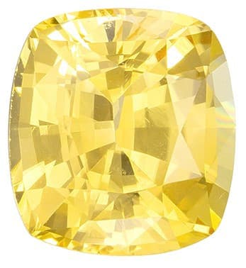 Superb Quality Yellow Sapphire - Cushion Cut - 1.38 carats - 6.6 x 6.08 x 4.01mm
