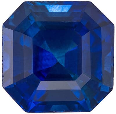 Genuine Blue Sapphire - Emerald Cut - Gorgeous Vivid Rich Blue - 1.51 carats - 6.1mm