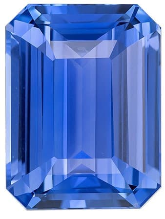 Blue Sapphire - Emerald Cut - Low Price - 8.03 carats - 12.79 x 9.7 x 5.99mm - GIA Certified