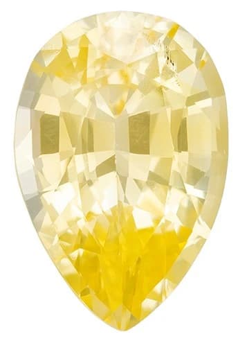 Yellow Sapphire Gemstone - Pear Cut - Gorgeous Color - 2.08 carats - 9.62 x 6.47 x 4.48mm