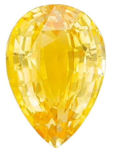 GIA Certified Yellow Sapphire - Pear Cut - 5.50 carats - 12.55 x 8.71 x 6.02mm - Gorgeous Stone