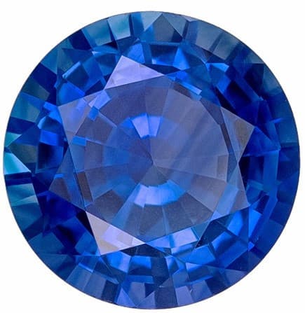 Blue Sapphire Gemstone - Round Shape - Stunning Rich Blue Color - 1.1 Carats - 6.4mm