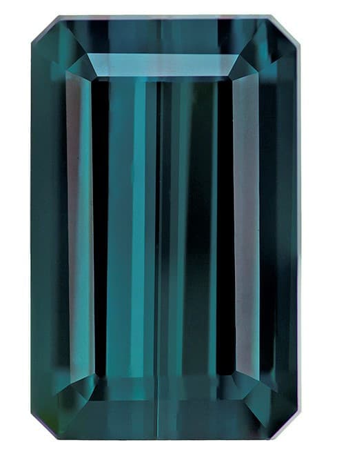 AfricaGems Certified Blue Tourmaline - Emerald Cut - Unset - 7.71 carats - 14.6 x 9.3mm
