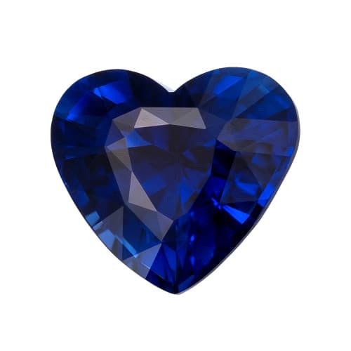Blue Sapphire - Heart Cut - 1.66 carat - 7.6x6.9mm size