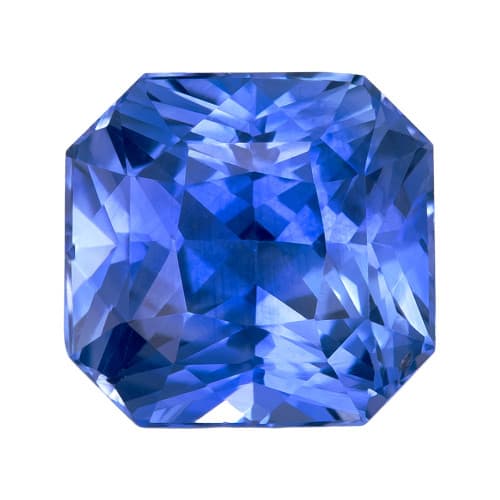 Blue Sapphire - Radiant Cut - 2.55 Carat - 7.4x7.1mm