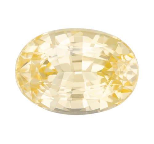 Yellow Sapphire - Oval Cut - 1.45 Carat Weight - 7.67x5.37x4.11mm at AfricaGems