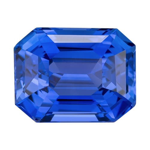 GIA Certified Blue Sapphire - Emerald Shape - 9.47 carats - 12.85 x 10.11 x 7.49mm