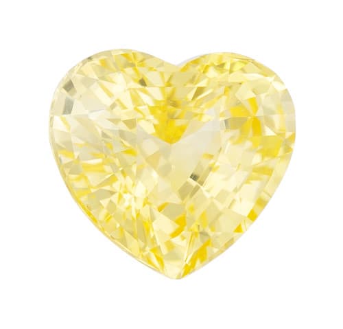 Unheated Yellow Sapphire - Heart Cut - Pure Color - 1.32 Carats - 6.25x6.84x4.06mm - GIA Certified