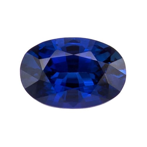 Blue Sapphire Gem Pendant - Oval Shape - 0.51 Carats - 5.8x3.9mm