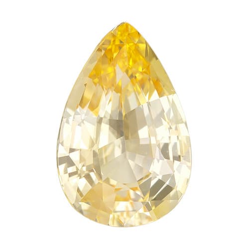 Natural Yellow Sapphire Gem - Pear Shape - 2.33 Carats - 10.9x7.2mm