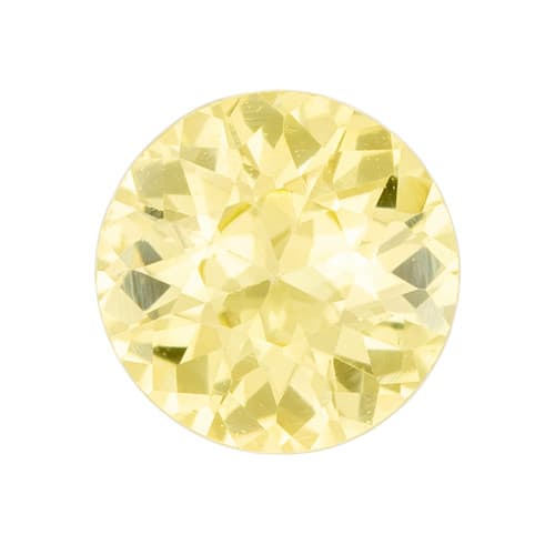 Yellow Sapphire Gemstone - Round Shape - Yellow Color - 0.58 Carats - 5.1mm