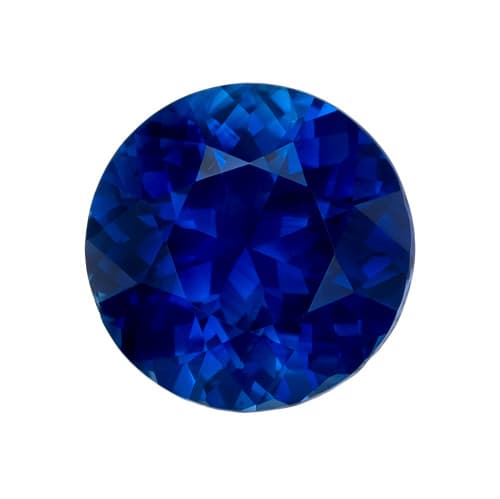 Faceted Gem - Blue Sapphire - Round Cut - 0.86 carats - 5.8 mm