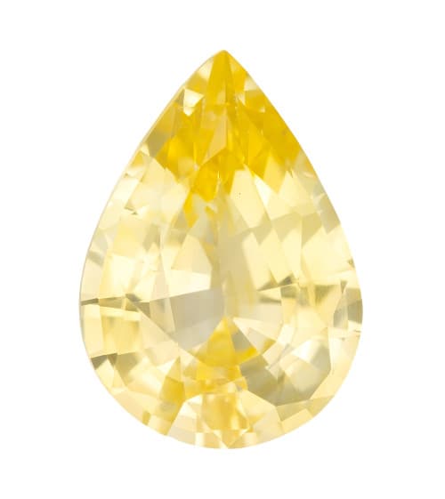 Unheated Yellow Sapphire - Pear Cut - 2.21 carats - 10.02 x 7.08 x 4.3mm - GIA Report