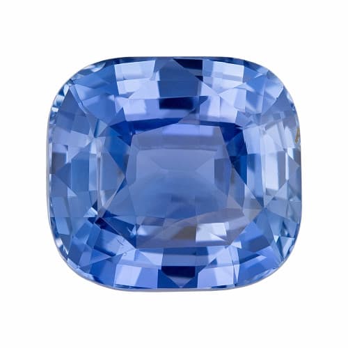 3.52 ct Cornflower Blue Sapphire Gemstone in Cushion Shape, 8.61 x 7.95 x 5.02 mm GIA No Heat
