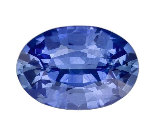 0.70 Carat Genuine Blue Sapphire Gemstone, Oval Shape, 6.5 x 4.5 mm, Cornflower Blue