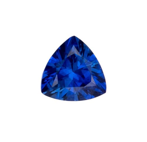 0.13 Carat Blue Sapphire Trillion Cut Gemstone, 3mm size | AfricaGems