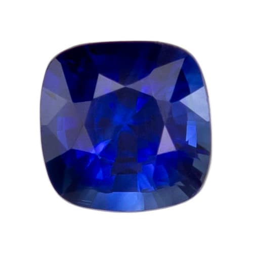 0.35 Carat Rich Blue Sapphire Gemstone, Cushion Shape, 3.8 mm