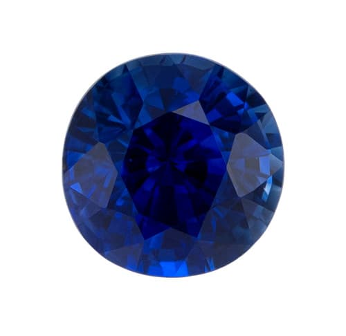 1.12 Carat Blue Sapphire Gemstone, Round Shape, 6 mm