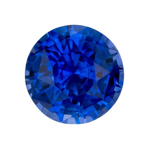 3.31 Ct. Rich Royal Blue Color Sapphire Ring Stone, Round Cut, GIA, 8.25 x 5.92 mm
