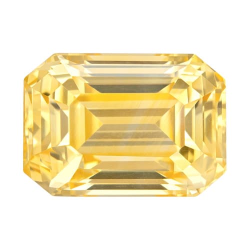Perfect 5.15 Ct. Unheated Yellow Sapphire Stone, Octagon Cut with GIA, 10.44 x 7.36 x 6.34 mm