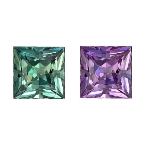0.29 Carat Color Change Alexandrite Gemstone, Princess Cut, 3.7 mm size, Nice Gem