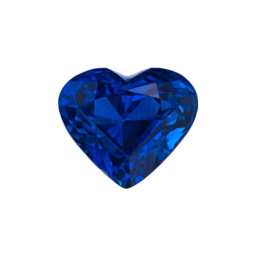 1.2 Carat Fine Gem Blue Sapphire Stone, Heart Shape, 6.6 x 5.7 mm
