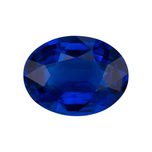 2.02 Carat Fine Gem Blue Sapphire Stone, Oval Shape, 8.7 x 6.7 mm