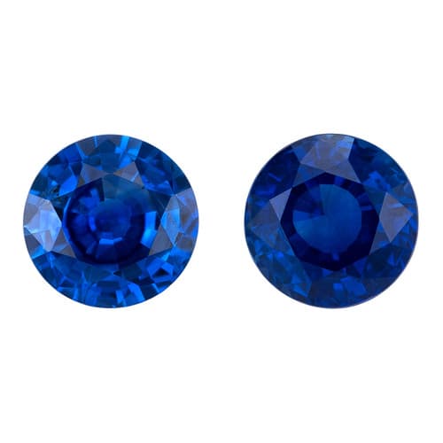 1.21 Carat Blue Sapphire Gemstone, Round Shape, 4.9 mm