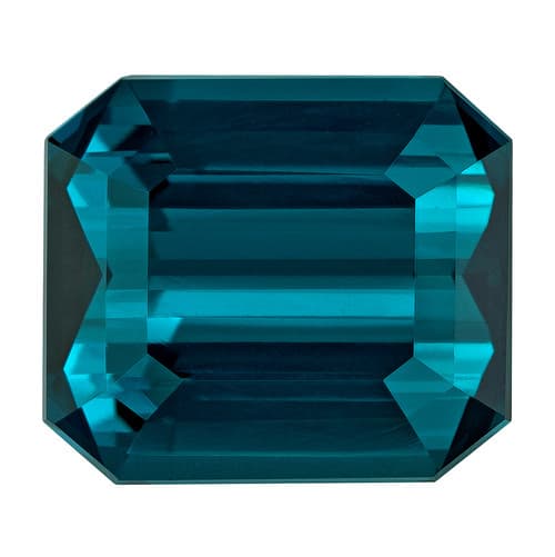 5.85 Carat Beauty Blue Tourmaline Gemstone in Octagon Cut, 11.1 x 9.7 mm