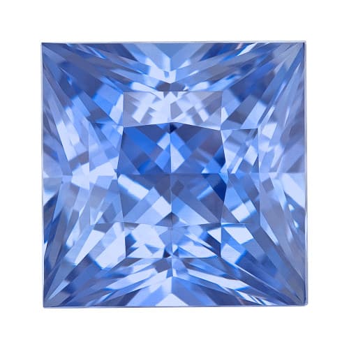 Cornflower 7.64 Ct. Blue Sapphire Gem, Hard to Find Princess Cut, GIA Cert, 9.82 x 9.79 x 7.75 mm